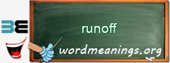 WordMeaning blackboard for runoff